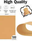 100 Sheets Light Brown Cardstock 8.5 X 11 Kraft Paper, 80Lb Card Stock Printer Paper for Invitations, Menus, Crafts, DIY Cards