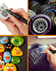 36 Pack Acrylic Paint Pens——Writing on Any Material, Rock, Ceramics, Glass, Wood and More, Used for DIY Craft.