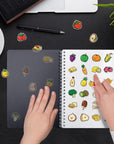 Reusable Sticker Book Collecting Album Blank Sticker Storage Book for Adults with Clear Plastic Cover 40 Sheets Release Paper Sticker Collection Book for Sticker Keeper Holder A5 Size