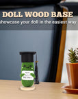 Artisan Wooden Doll Stand for Mini Crochet Dolls -1.87X1.75Inch, Dual-Needle Support, Wood Display Stand, Action Figure Stand, Perfect for Displaying, Ideal for Doll Enthusiasts