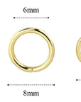 14K Gold Plated Jump Rings 900PCS 4/6/8/10 Mm Gold Jump Rings Strong Gold Open Jump Rings Bulk for Necklace Bracelet Earrings Jewelry Making