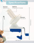 Yarn Ball Winder Manual Winder Holder Hand-Operated Swift Yarn Fiber String Ball (Blue)