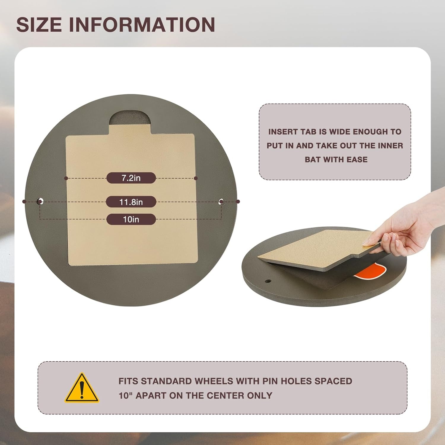 Pottery Bats Tool Set with 12" round Outer Bat and 6 Pack 7" Square Inner Bat for Pottery Wheel & Accessories for Clay Throwing by Potters and Clay Artists