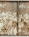 552 Pieces 0.75 Inch Mini Unfinished Wooden Letters Uppercase & Lowercase Unpainted Wooden Numbers Blank Wood Letters Storage for Scrapbooking Crafts