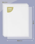 8.5X11 Tracing Paper for Drawing- 100 Sheets Vellum Paper 8.5 X 11 Translucent Printable for Card Overlays, Invitations, Belly Bands
