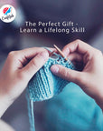 Knitting Kit for Beginners, Kids Adults Seniors Includes All Knitting Supplies: Wool Yarn, Knitting Needles, Yarn Needle and Instructions – Fantastic DIY Gift Learn to Knit Arts & Crafts Kit