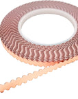 Double Edged Scalloped Copper Foil Tape for Stained Glass, DIY Handicrafts, Crafting (Small Scalloped)