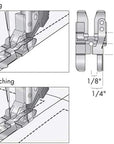 Pack of Stitch in Ditch Foot and 1/4''(Quarter Inch) Quilting Patchwork Sewing Machine Presser Foot with Edge Guide for All Low Shank Snap-On Singer, Brother, Babylock, Euro-Pro, Janome