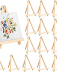12 Pack Table Top Easels for Painting, 9.5 Inch Painting Easel Natural Wooden Canvas Stand Foldable A-Shaped Frame Wood Display Canvases Easels Set for Adults Artist Students