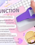Tab Punch, Tab Paper Punch, 1.5 Inch Tab Puncher for Paper Crafts, File Tab Puncher, File Label Puncher, Tab Punch Tool for Calendars, Planner Inserts, Scrapbooking, Foldable File Label