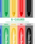 Face Paint Crayons for Kids, Face Body Painting Crayons Water Based 6 Colors Crayon Non-Toxic Makeup for Children Themed Parties Sleepovers Halloween Masquerades Carnivals