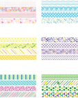 24 Rolls Washi Tape Set Basic Skinny Masking Decorative Tapes for Arts, DIY Crafts, Journals, Planners, Scrapbooking, Wrapping (Mini Graphics)