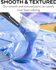14 Colors Large Bulk Acrylic Paint Set (16.9 Oz,500 Ml) Rich Art Painting Supplies, Non Toxic for Multi Surface Canvas Wood Leather Fabric Stone Craft, for Kid & Adult with Color Wheel