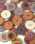 200Pcs Wood Craft Buttons 20Mm Bulk Wooden Buttons for Crafts Vintage Button for Sewing