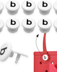 Replacement Rivets for Boggg Bag - 5/10 Sets of White Replacement Buttons for Beach Bag Handles, Compatible with Beach Tote Bag Straps, Standard and Oversized XL Rubber Pool Bag Repair Rivets(5 Sets)