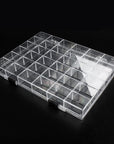 36 Grids Clear Plastic Organizer Box, Craft Storage Container for Beads Organizer, Art DIY, Crafts Jewelry Storage, Fishing Tackles, Rock Collection, 1 Pack