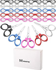 25 Pcs Folding Scissors Small Foldable Scissors Mini Travel Stainless Steel Portable Scissors Bulk Glasses Shaped anti Rust Sewing Cutter Shear for Christmas Nurse Week Gifts School Office Supplies