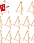 6PCS Wood Easels, 9 Inches Tabletop Easels, Tripod, Painting Party Easel, Kids Student Tabletop Easels for Painting, Art Craft Painting Easel Stand for Artist Adults Students
