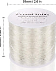 0.8Mm Elastic String, 393.7Ft Clear Crystal Stretch Cord Clay Beads String for Bracelet Handcrafts Necklace Jewelry Making