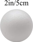 28-Pack Craft Foam Balls, 2 Inches in Diamete, Smooth and Durable Foam Balls, for DIY Crafting and Decoration, White