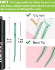 10Pcs Yarn Darning Tapestry Needle,Large Big Eye Weaving Needle Bent Needles with Aluminum Storage Tube