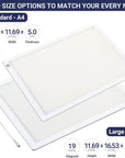 LED Tracing Light Box, 19" Ultra Thin Light Pad with Adjustable Brightness. Comes with USB Cable, Adapter, Paper, Clip. Light Table Drawing Pad, Portable Light Board for Sketching, Cricut Lightbox