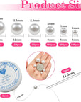 1400Pcs White Pearl Beads for Jewelry Making 3Mm to 14Mm Plastic Pearl Beads Loose round Faux Pearl Beads with Holes for DIY Crafts Earring Necklace Vase Filler and Home Decoration