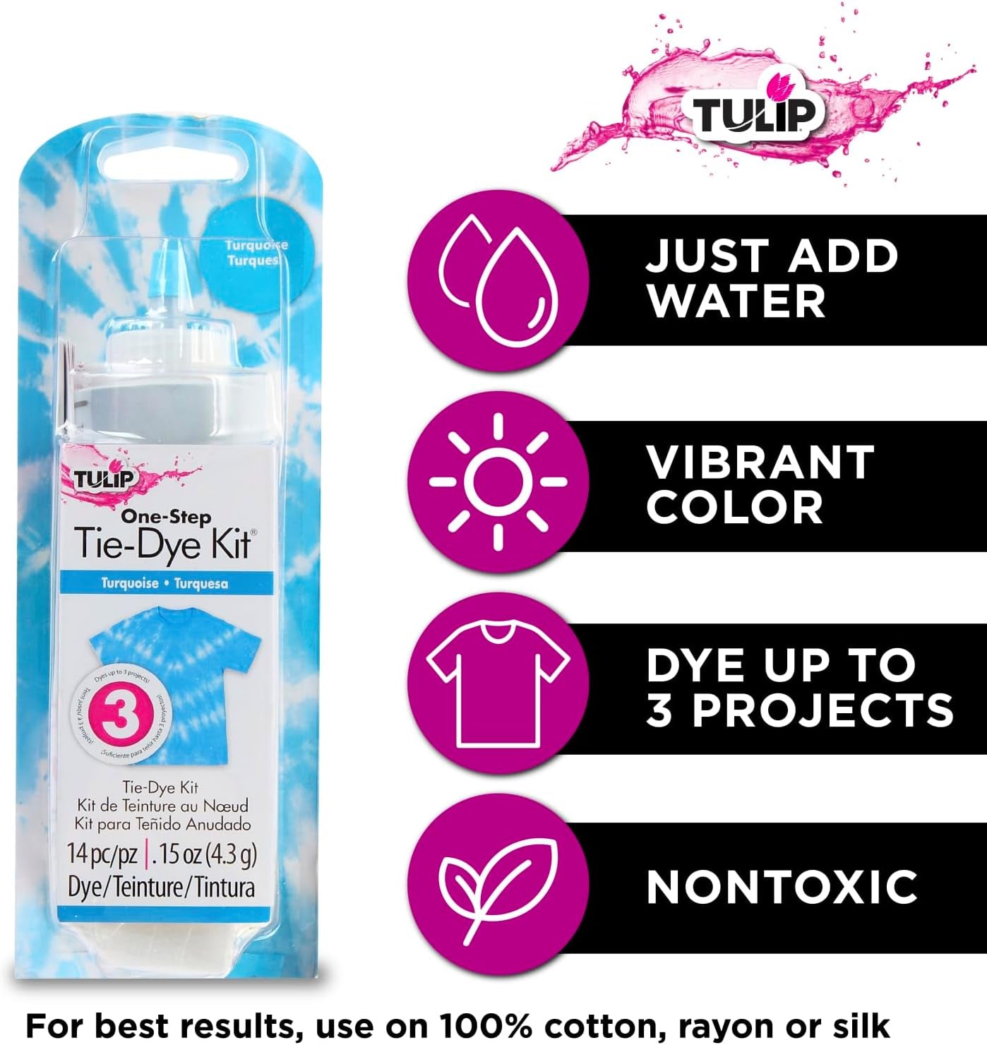 One-Step Tie-Dye Kit  Fabric Dye Open Stock 21548 Fdy Opstk Turquoise 3/36, as Detailed