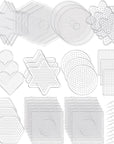 5 Mm Fuse Beads Pegboards Plastic Fuse Bead Boards Large Clear Pegboards Kits Template Beading Supplies for Craft Beads Fuse Bead Pegboards Projects, 10 Different Shapes (45 Pcs)