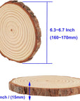12 Pcs 6-7 Inch Wood Slices for Crafts, Unfinished Wood Rounds with Bark, round Wooden Discs Circles for Christmas Ornaments Wedding Rustic Decoration DIY Handcrafts Arts