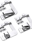 3 Sizes Wide Rolled Hem Pressure Foot Sewing Machine Presser Foot Hemmer Foot Set 1/2 Inch, 3/4 Inch, 1 Inch Low Shank Sewing Machine Presser Foot for Brother Singer