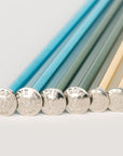Anodized Aluminum Straight Knitting Needle Set, US Sizes 8, 9, 10, Multicolor
