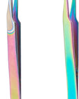 4Pcs 2 Styles Stainless Steel Curved Pointed Craft Tweezer Rainbow Eyelash Tweezers Clips Sticker Picking Tool Tweezer for DIY Craft Precision Tweezers Jewelry Making
