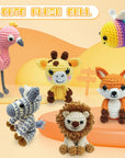 6Pcs Crochet Kit for Beginners, 2024 DIY Craft for Adults and Kids, Great Gift for Crochet Lovers, Crochet Animal Kits with Step by Step Videos,Yarn,Crochet Hook,Birthday Gift, Holiday Gift