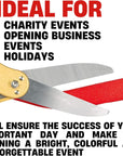 Gold Ribbon Cutting Ceremony Kit – 20 Inch Gold Giant Scissors Giants Ribbon Cutting Scissors with Red Ribbon Grand Opening Ribbon and Scissors for Special Events Inaugurations and Ceremonies