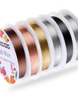6 Pack Jewelry Beading Wire for Jewelry Making Supplies and Craft (24 Gauge)