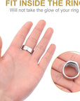 Ring Size Adjuster Loose Rings Adjuster Invisible Ring Sizer with Clean Cloth for Wide Ring Fixing, 5 Sheets (85 Pieces Totally)