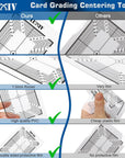 Card Grading Centering Tool Kit, Card Center Tool with 30X Magnifying Tool, 2 Pcs Clean Cloth, Centering Guide Card Tools