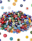 Millefiori Glass Mosaic Tiles for Crafts, Mosaic Glass Pieces,No-Hole Millefiori Glass Beads, Mosaic for Christmas Ornaments,Mosaic Jewelry