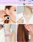 1600 Pcs Glass Beads for Bracelets, 48 Colors Crystal Beads for Jewelry Making 8Mm round Friendship Bracelet Beads for DIY Crafts Holiday Gifts, SKU-037-1
