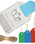 Paper Craft Tag Punch 1.5" 2" 2.5" - with 1 Roll Hemp Rope 32Ft - Tag Shape Lever Action Craft Puncher for Paper Crafting Scrapbooking Cards Arts for DIY Projects