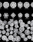 36 Pieces Clear Rhinestone Brooches for Crafts Crystal Flower Brooch Pins with Rhinestones Sliver Bulk Brooches Jewelry for Woman Flower Lapel Badge Pins DIY Wedding Bouquet Broaches Kit
