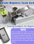 Upgraded Magnetic Seam Guide for Sewing Machine, Magnetic Sewing Guide with Clip, Hemmer Guide, Multifunctional Hem Guide, Universal Sewing Machine Attachments, Sewing Supplies Accessories