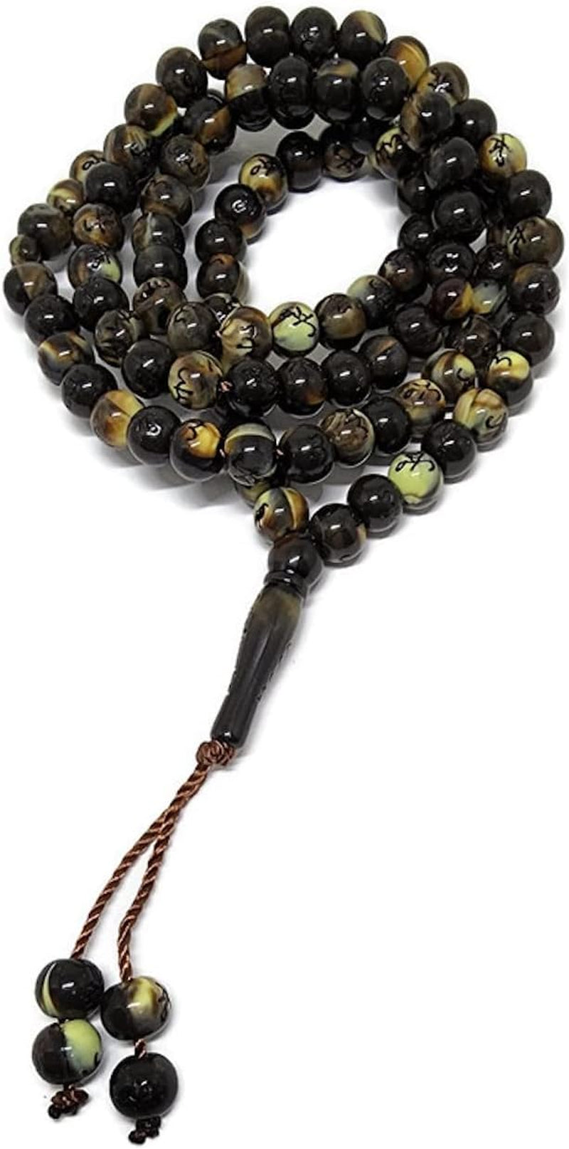 Muslim Tasbih 99 Beads AMN106 Islam Prayer Dhikr Beads with Allah Muhammad Names Engraved