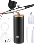 Cordless Airbrush Kit, Airbrush Kit with 0.3Mm Tip, Handheld Rechargeable Air Brush with Compressor for Makeup, Nailart, Painting, Cake, Cookie, Model