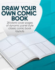 - Blank Comic Book, Draw-It-Yourself Comic Sketch Book with Dynamic Panels, 6.6 X 10 Inches, 28 Pages, Pack of 3