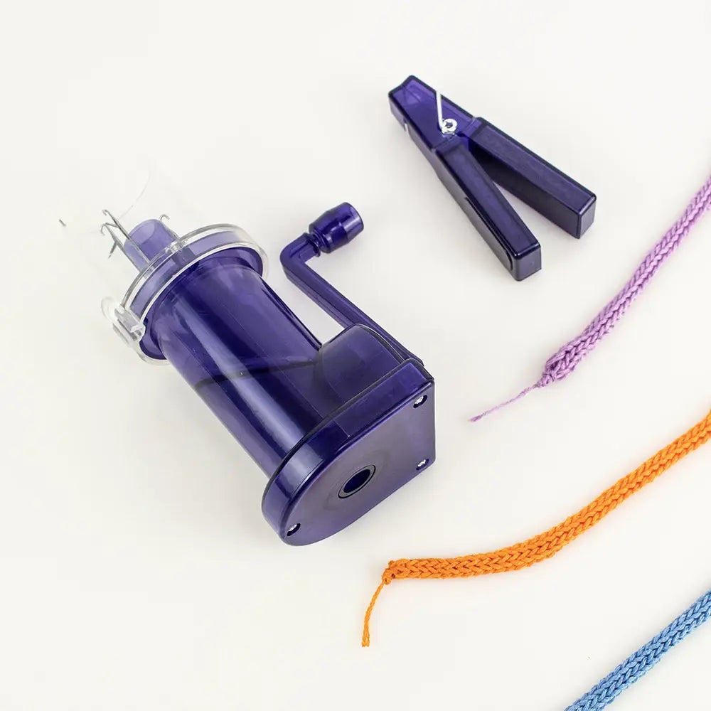 Portable Hand Knitting Machine Embellishment Knit Loom with Hand Crank Hand-Knitted Braided DIY Sweaters and Scarves Accessories