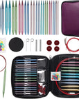 13 Pairs of Interchangeable Circular Knitting Needles Set