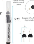 Thread Zap - 5.25” Thread Burner - plus 2 Pack Replacement Tips Included - Trim, Burn and Melt Thread with One Touch, Ideal for Finishing Bead Weaving and Stringing Projects