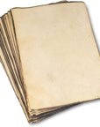Handmade Antique Blank Paper with Slightly Burned Paper Edge - 8.3 X 5.8 - A5 Package of 50 for Writers, Invitations, Crafts - Thick 150 GSM Recycled Paper